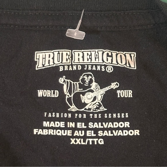 True Religion Buddha Logo T-shirt Black Size XXL NWT - Picture 8 of 13
